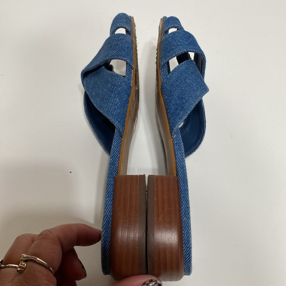 Vince Camuto Maydree Heeled Sandal in Blue Denim - Picture 11 of 13